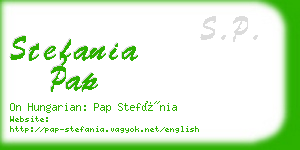 stefania pap business card